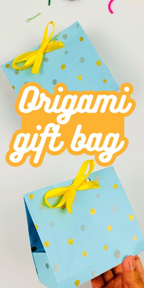 Make a Simple Origami Gift Bag {Free Craft Idea} | Skip To My Lou Origami Gift Bag, Origami Leaves, Simple Origami, Burlap Wreath Tutorial, Origami Gifts, Skip To My Lou, Easy Origami, Holiday Crafts For Kids, Valentines Printables Free