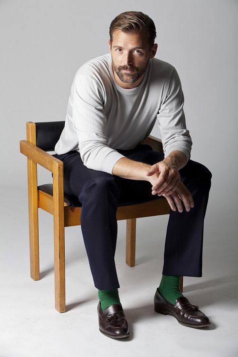 Patrick Grant Men Socks, Bespoke Tailoring, Savile Row, Bearded Men, British Style, Stylish Men, Mens Socks, Style Icons, Style Guides