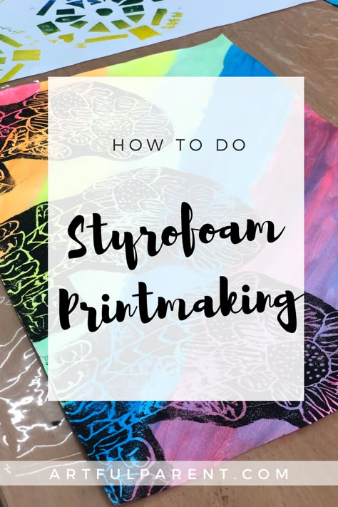 Printmaking For Middle School, Styrofoam Printmaking, Easy Printmaking, Printmaking For Kids, Printmaking Lessons, Kids Printmaking, Styrofoam Plates, Styrofoam Art, Styrofoam Crafts