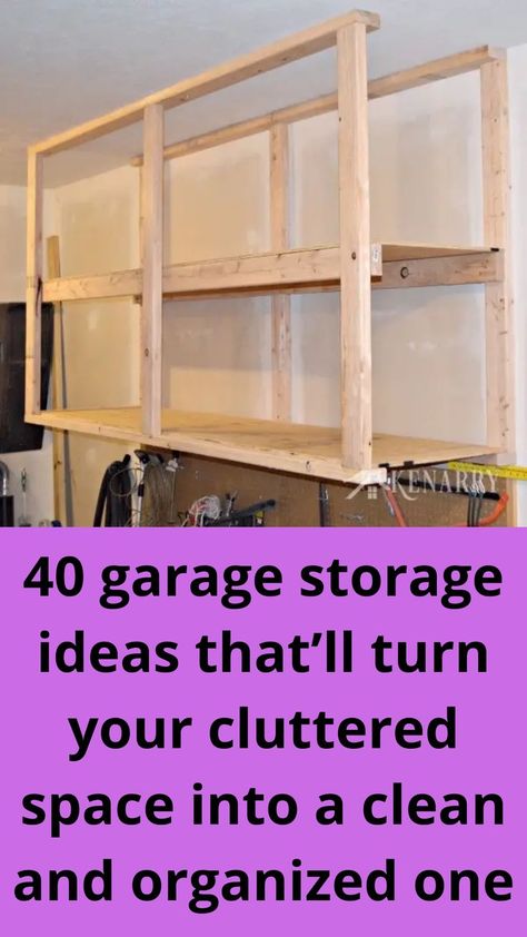 Lawn Chair Storage, Hunting Clothes Storage, Diy Overhead Garage Storage, Hunting Storage, Garage Storage Inspiration, Garage Storage Ideas, Wall Storage Systems, Overhead Garage Storage, Garage Roof