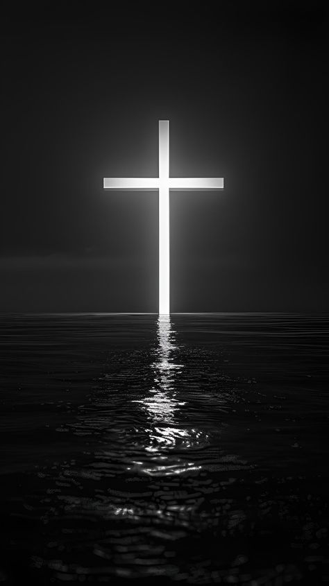 Join us on a journey of faith at JesusVerse. Behold the radiant white cross standing in tranquil waters, its glow creating a path of light towards you. "I am the light of the world. Whoever follows me will never walk in darkness, but will have the light of life." - John 8:12. Save & follow for daily inspiration and let His light guide you. #Faith #JesusVerse #Christianity #BibleVerse #LightOfTheWorld #SpiritualJourney Christian Pictures Photography, Black And White Cross Aesthetic, I Am The Light Of The World, White Cross Wallpaper, Cross In Clouds, Cross Wallpapers, Journey To The Cross, Cross Aesthetic, Worship Wallpaper