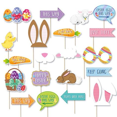 Outdoor Easter Party, Egg Hunt Games, Easter Egg Hunt Clues, Egg Hunt Sign, Easter Theme Party, Easter Egg Hunt Party, Easter Photo Props, Egg Hunt Party, Easter Hunt