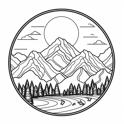 illustration of Montana outdoor adventure Montana Coloring Pages, Big Sky Country, Cool Coloring Pages, Relaxing Day, Big Sky, Punch Needle, Free Kids, Outdoor Adventure, Coloring Pages For Kids