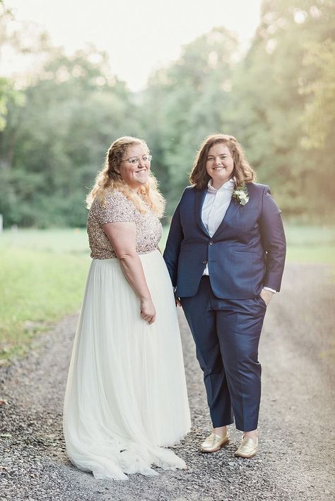 Sapphic Wedding, Lesbian Wedding Outfits, Hudson Valley Wedding Venues, Lesbian Weddings, Wedding Venue Locations, Urban Wedding Venue, Androgynous Outfits, Queer Weddings, Sister Wives