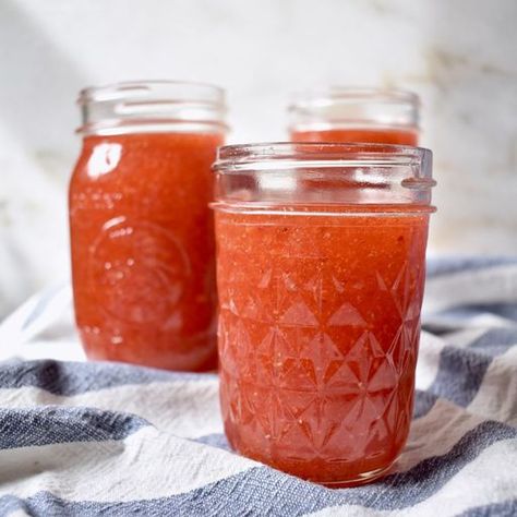 Homemade Strawberry Jelly Recipe Strawberry Jelly Recipe, Homemade Strawberry Jelly, Strawberry Jelly Recipes, Half Recipe, Sugar Fruit, Half And Half Recipes, Recipe Strawberry, Jelly Recipe, Strawberry Jelly