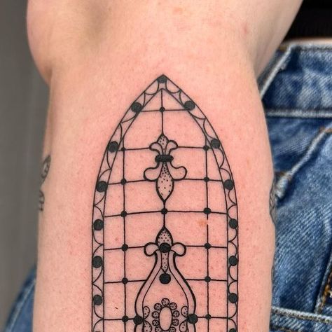 rachel on Instagram: "custom for Lexi, thank you! 🪟  . . . . . . . . . . #stainedglass #stainedglasstattoo #armtattoo #forearmtattoo #phillytattoo" Stained Glass Tattoo, Forearm Tattoo, Simplistic Tattoos, Glass Window, Arm Tattoo, Thank You, Tatting, Tattoos, Instagram