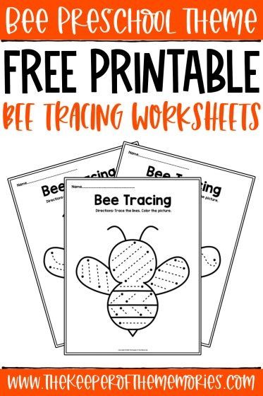 This Free Printable Bee Tracing is a great way to strengthen important pre-writing skills in a fun and hands-on way! Grab your free printable preschool worksheets today! Free Printable Preschool Worksheets, Letter B Worksheets, Bee Life Cycle, Sequencing Worksheets, Bee Printables, Kindergarten Worksheets Free Printables, Halloween Worksheets, Free Kindergarten Worksheets, Christmas Worksheets