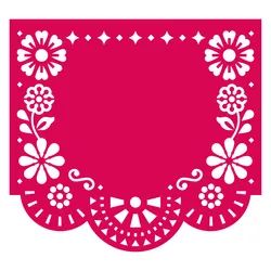 Mexican papel picado fiesta banner card Royalty Free Vector Mexican Paper Banner, Mexican Pictures, Papel Picado Wedding, Mexican Papel Picado, Tile Background, Halloween Diy Outdoor, Fiesta Wedding, 3d Paper Art, Mexican Christmas