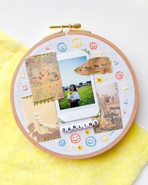 darl+ing you 🌻 • working on some new polaroid embroidery hoops! i think these would be really cute for saving concert memories 💗 the… | Instagram Polaroid Hoop, Seventeen Embroidery, Polaroid Embroidery, Diy Tie Dye Shirts, Diy Embroidery Patterns, Tie Dye Diy, Embroidery Gifts, Diy Gift Box, Craft Night