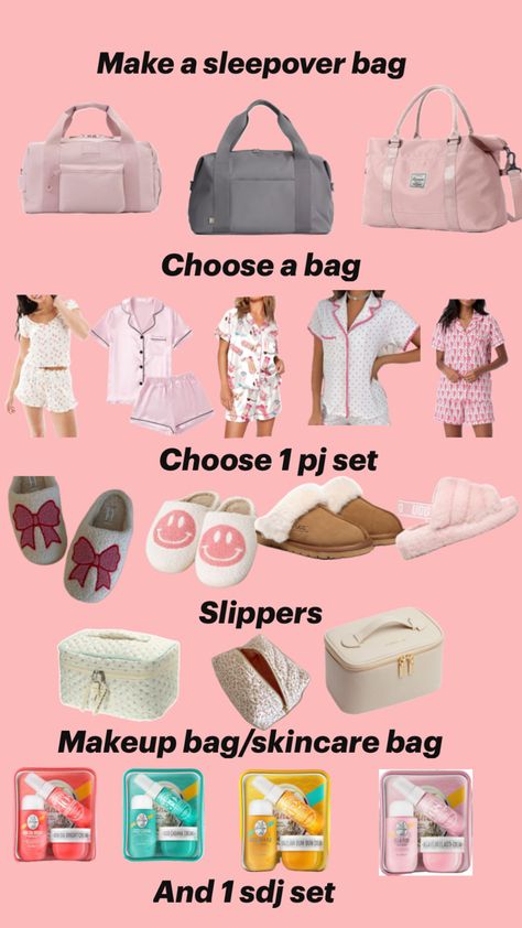 Preppy Trip Essentials Packing Lists, Making A Gift Basket, Preppy Essentials, Sleepover Bag, Preppy Inspiration, Skin Care Routine Order, School Bag Essentials, Best Friend Activities, Travel Bag Essentials