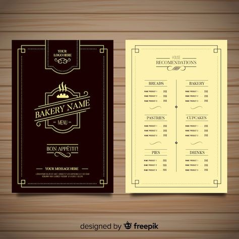 Menu Vintage, Menu Cover Design, Menu Card Design, Beer Menu, Cafe Posters, Elegant Restaurants, Menu Layout, Bakery Menu, Food Menu Template