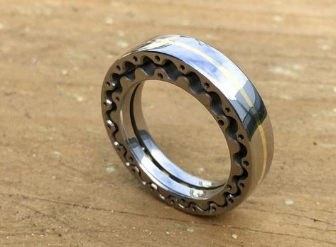 Cycloid Ring Stim Jewelry, Mechanical Ring, Silent Running, Gear Ring, Puzzle Ring, Gear Reduction, Jewelry Techniques, Metal Engraving, Spinner Rings