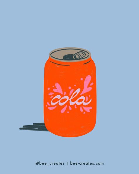 A decisive question in the poll for ya… SODA 19/100 for #100daysoftastyart #soda #pop #fizz #sodacan #sodapop #🥤 #illustration #foodart #surfacedesign #surfacepatterndesign #surfacedesigner #foodillustration #theydrawandcook #theydrawanduppercase #100daychallenge #100dayproject #100daychallenge2024 #100patterns #100daysofdailycreating Soda Illustration, Can Illustration, Soda Logo, 100 Day Challenge, Orange Soda, Kool Aid, Center Pieces, Soda Pop, Marker Art