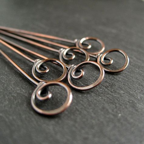 Antique Copper Jewelry, Jewellery Chain, Jewellery Findings, Handmade Jewelry Findings, Bijoux Fil Aluminium, Oxidized Copper, Diy Wire Jewelry, Wire Work Jewelry, Jewelry Clasps