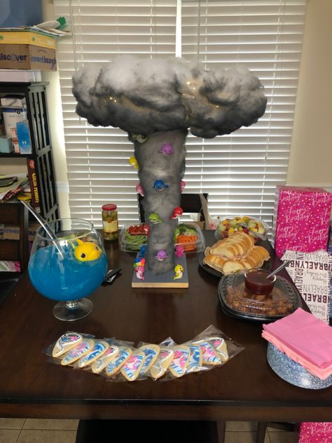 Two Nado Birthday Party Girl, Twonado Birthday Party Decor, Tornado Themed Birthday Party, Two Nado Birthday Party, Fournado Birthday Party, Twonado Birthday Party, Tornado Party, Tornado Cake, Thomas Birthday Parties