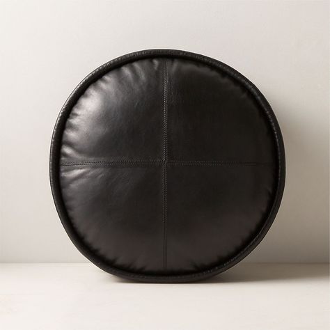 Black Pillows | CB2 Black Leather Pillow, Kuba Cloth Pillow, Leather Throw Pillow, Modern Halloween Decor, Dark Grey Pillow, Graphic Pillow, Leather Throw Pillows, Leaves Pillow, Black Pillows