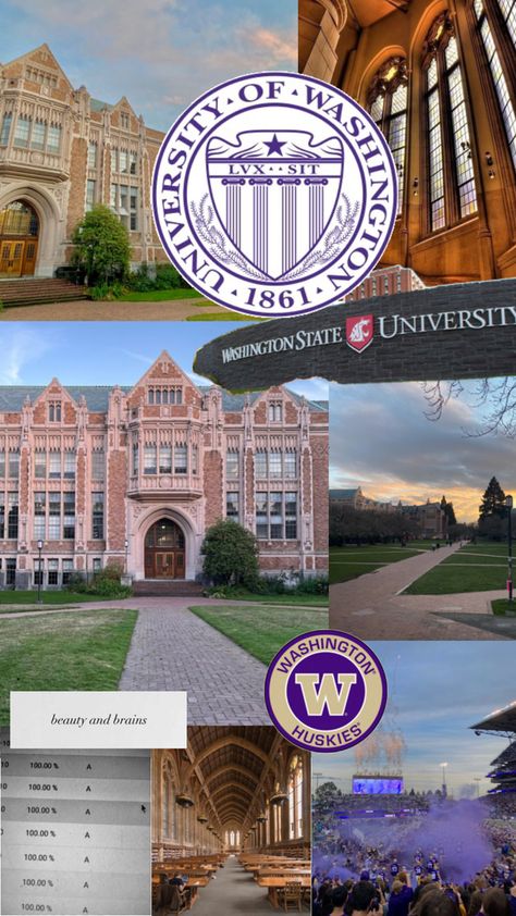 University Inspiration, Dream University, Seattle University, University Of Washington Huskies, College Majors, College Aesthetic, Dream College, Uni Life, Washington Huskies