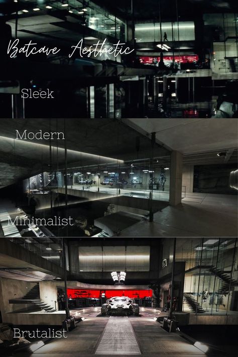 The Batcave from BvS showcases qualities of minimalism and brutalism in its design aesthetic Batcave Room, Batman Batcave, Batman Bruce Wayne, Batman Room, The Batcave, Ben Affleck Batman, Wayne Manor, Batman Concept, Gotham Batman