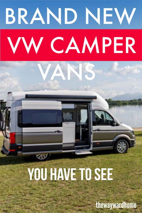 Do you dream of a VW Camper van? These Volkswagen vans are brand new and perfect for van camping. You'll love the campervan interiors on these VW vans. Vw California Camper, Travel Vehicles, Hybrid Camper, Volkswagon Van, Volkswagen Camper Van, Vw California, Vw Westfalia, Vw Camper Van, Volkswagen Vans