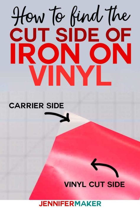 Iron On Vinyl Tips How to Use Iron-On Vinyl and find the cut side of heat transfer vinyl #vinyl #cricut #tips #htv #irononvinyl How To Do Iron On Vinyl With Cricut, How To Use Heat Transfer Vinyl Cricut, How To Use Htv Vinyl With Cricut, Cricut Htv Projects T Shirts, Iron On Vinyl Ideas, Iron On Vinyl Cricut, Cricut Basics, Circuit Joy, Cricut Heat Transfer Vinyl