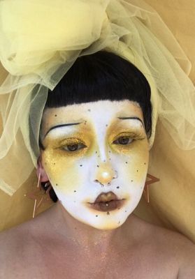 White Foundation Makeup, Yellow Face Paint, White Face Makeup, Burlesque Makeup, White Foundation, Luxury Powder, White Face Paint, Face Paint Makeup, Drag Makeup