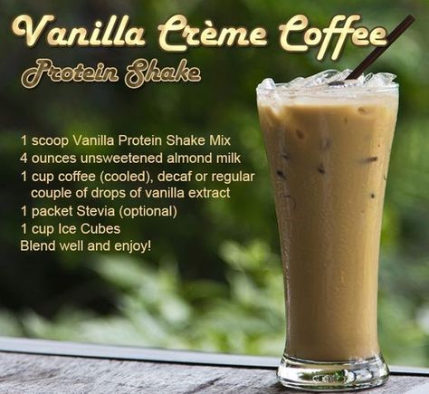 yummy 310 Shake Recipes, Pancakes Protein, Protein Shake Recipe, Iced Coffee Protein Shake, Vanilla Protein Shakes, Coffee Protein Shake, Herbalife Shake Recipes, Coffee Shake, Protein Shake Smoothie