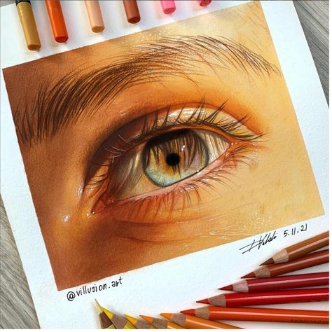 Drawing With Colored Pencil, Colored Pencil Art, Realistic Eye Drawing, Colored Pencil Portrait, Prismacolor Art, A Level Art Sketchbook, Boho Art Drawings, Fairy Art Dolls, Realistic Eye