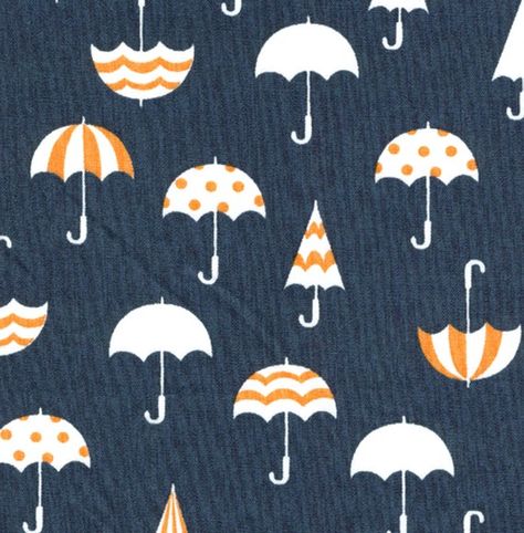 love orange & navy together; even actually like this pattern! Cute Umbrellas, Pattern Play, Pretty Patterns, Japanese Fabric, Pattern Illustration, Design Graphique, Textile Patterns, Surface Pattern Design, Art Paint