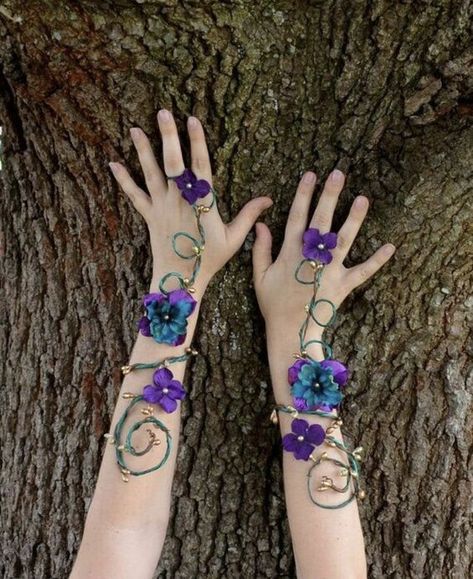 Fairy Arm Cuff, Arm Cuff Jewelry, Fairy Cosplay, Ren Fair, Arm Cuffs, Purple And Teal, Estilo Hippie, Fairy Wedding, Bracelets Gold