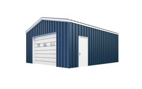 24x32 Garage Kit: Cost & Quick Pricing - Metal Building | General Steel 24x30 Garage, General Steel Buildings, Steel Garage Buildings, Metal Garage Kits, Galvalume Roof, Garage Packages, Metal Garage Buildings, Metal Building Kits, Garage Door Insulation