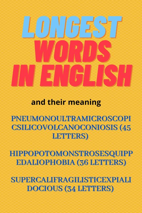 6 most longest words in English and their meaning The Longest Word In English, Daily Routine In English, English Facts, Longest Word In English, Long Words, Learn Biology, Oxford Dictionary, Tongue Twisters, Longest Word