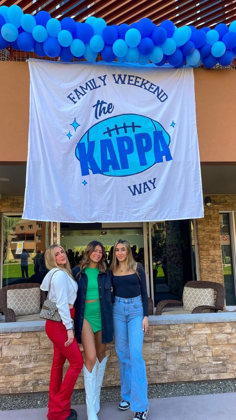 Sorority Parents Weekend Activities, Family Weekend Sorority Banner, Sorority Parents Weekend Banner, Family Weekend Banner, Sorority Family Weekend, Parents Weekend Banner, Parents Weekend Sorority, Axo Merch, Sorority Parents Weekend