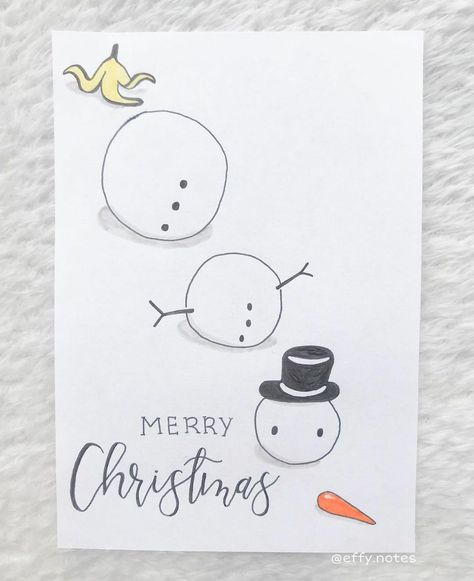 January Cards Ideas, Simple Christmas Cards Drawing, Christmas Card Easy Drawing, Christmas Cards Handmade For Kids, Procreate Christmas Cards, Merry Christmas Cards Handmade, Doodle Christmas Cards, Diy Christmas Cards Handmade Simple, Christmas Cards Diy Handmade