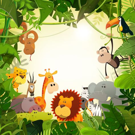 Download the Wildlife Jungle Animals Background 269007 royalty-free Vector from Vecteezy for your project and explore over a million other vectors, icons and clipart graphics! Putri Aurora, Jungle Background, African Savannah, Safari Wallpaper, Jungle Theme Birthday, Wallpaper Illustration, 카드 디자인, Theme Background, Neon Design