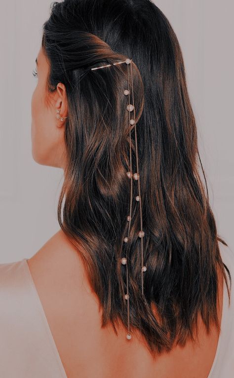 Hair Chain, Hair Clips Diy, Hair Chains, Hair Jewels, Hair Up Styles, Head Hair, Hair Decorations, Hair Beads, Diy Hair Accessories