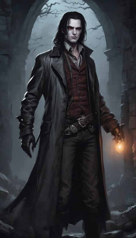 Van Helsing Art, Rwby Team, Clive Rosfield, Cyberpunk Red, Spooky Scary Skeletons, Illustrated Words, Van Helsing, Oc Character, Vampire Art