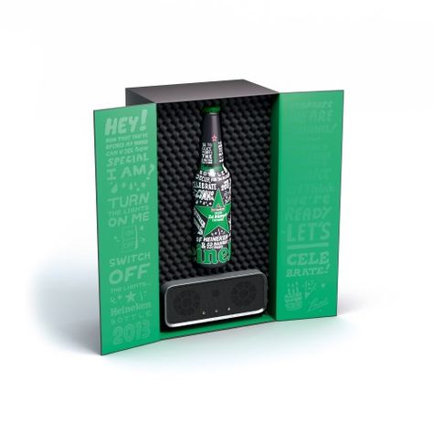 HEINEKEN X ED BANGER RECORDS  Box Set Heineken Bottle, Graphic Photography, Pr Kit, Beer Kit, Beer Box, Record Boxes, Limited Edition Packaging, Bottle Display, Industrial Interior Design