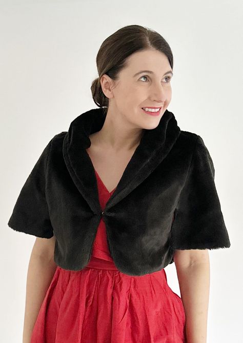 Black Faux Fur Cape UK 10 12 Vintage Christmas Bolero - Etsy UK Faux Fur Bolero, Faux Fur Shrug, Christmas Coat, Faux Fur Cape, Fur Shrug, Faux Fur Stole, Fur Cape, Shrugs And Boleros, Bridal Cape