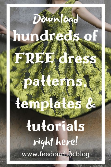 Simple Dress Pattern Free, Vintage Dress Patterns 1950s, House Dress Pattern, Modern Dress Patterns, Free Printable Sewing Patterns, Dress Sewing Patterns Free, Sewing Patterns Free Women, Simple Dress Pattern, Free Dress