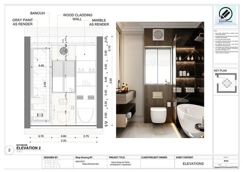 Bathroom Design Dimensions, Bathroom Planning Layout, Kitchen Shop Drawings, Bathroom Design Sketch, Bathroom Interior Drawing, Shop Drawing Interior Design, Bathroom Details Drawing Interior Design, Shopdrawing Interior, Bathroom Details Drawing