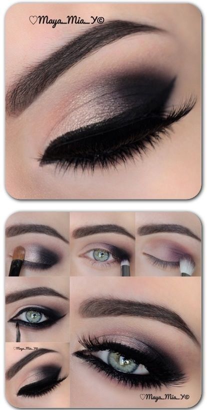 Make Up Step, Eye Makeup Step By Step, Gold Eye Makeup Tutorial, Goth Makeup Tutorial, Welcome To The Dark Side, Evening Eye Makeup, Makeup Inspired, Beginners Eye Makeup, Eye Makeup Styles