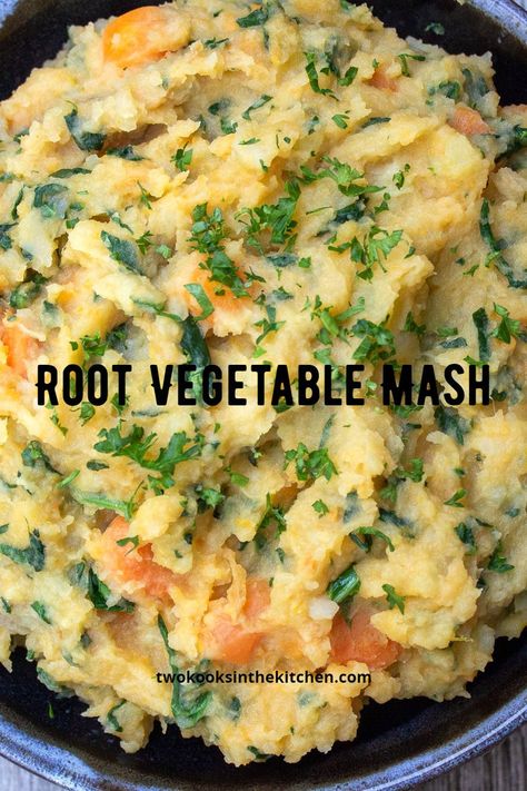 Mashed Potatoes With Veggies, Root Blend Recipes, Root Vegetable Blend Recipes, Mashed Potatoes And Vegetables, Roasted Carrot Puree, Mashed Root Vegetables, Vegetable Mash Recipes, Turnip And Sweet Potato Recipes, Root Veggie Recipes