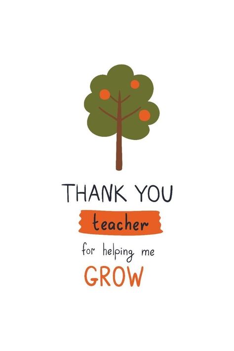 Thank You For Helping Me Grow Teacher, Greeting Card For Teachers Day, Green Apple Tree, Greeting Cards For Teachers, Happy Teachers Day Card, Teachers Day Greetings, English Lab, Teachers Day Card, Cute Teacher Gifts