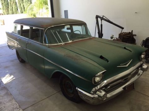 1957 Chevy Wagon For $5,500 - http://barnfinds.com/1957-chevy-wagon-for-5500/ Station Wagons For Sale, Barn Find Cars, Need Attention, Station Wagon Cars, Wagons For Sale, Wagon Cars, Old Wagons, Best Barns, 1957 Chevy