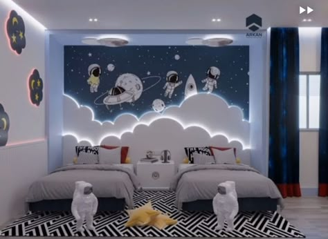 Kids Bedroom Furniture Design, Kids Bed Design, Space Themed Room, Kids Room Interior Design, Kids Interior Design, Modern Kids Bedroom, Kids Bedroom Inspiration, Baby Boy Room Decor, Kids Bedroom Designs