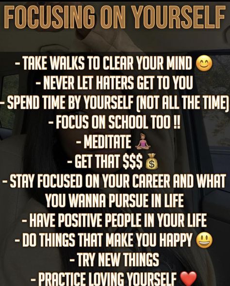 How To Stay To Yourself, Tips For Focusing On Yourself, How To Not Give A F, How To Focus On Yourself, Tips To Be A Baddie, How To Not Care What People Think Baddie, Baddie Attitude Tips, Kinda Focused On Being A Baddie, Social Life Hacks