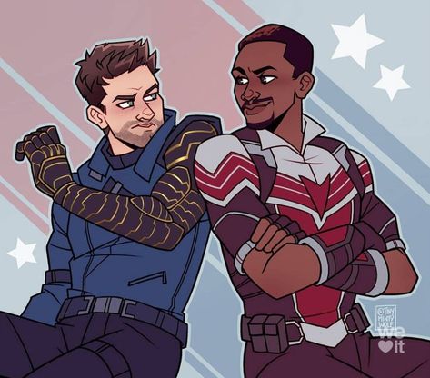 Bucky And Sam, Great Commission, Avengers Art, Marvel Drawings, Marvel Artwork, Marvel Fan Art, Marvel Jokes, Avengers Funny, Marvel Funny