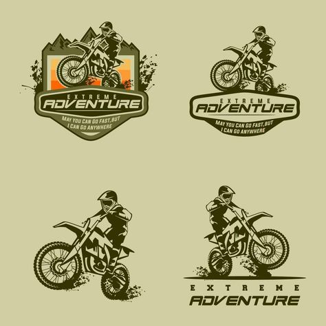 motocross logo vector Motorcycle Logo Design Ideas, Motocross Vector, Motocross Logo, Motorcycles Logo Design, Bike Logo, Extreme Adventure, Motorcycle Logo, Dirt Bike, Logo Inspiration