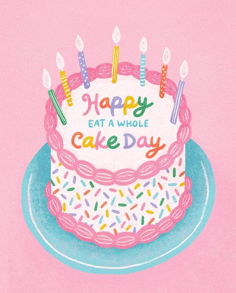 Sabrina Excene | Happy eat a whole Cake Day 🎂🩷 for #CreateWithCatCoq @catcoq ’s Birthday Card #artchallenge 🎉 Happy Birthday, Cat! . . . #birthdaycard… | Instagram Cute Birthday Illustration, Cute Cake Illustration, Cake Illustration Design, Birthday Cake Art, Birthday Party Illustration, Congratulations Cake, Birthday Cake Illustration, Happy Birthday Babe, Birthday Challenge