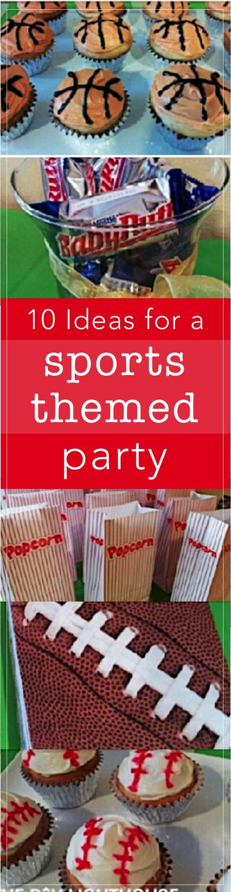 Great ideas for a sports themed birthday party for your boy or girl! Lots of cute decorations, food and game ideas. Sports Party Food, Kids Sports Party, Sport Food, Party Food Buffet, Party Themes For Boys, Fun Party Themes, Sports Food, Party Boy, Food Decor